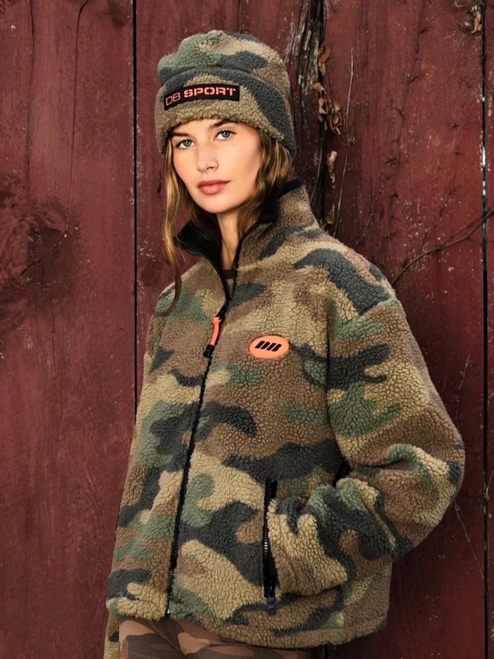 DAIRY BOY Women's Camo  Fleece Jacket
